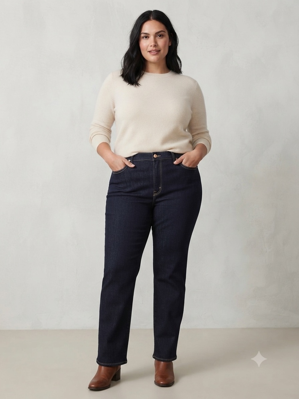J. Crew Dark Indigo Straight-Leg Jeans